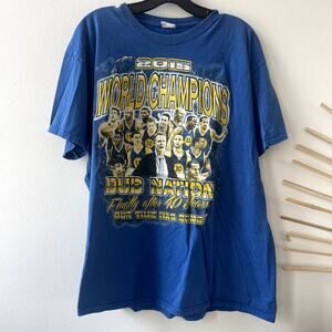 2015 World Championship 'Dub Nation' Warriors Blue T-Shirt - Medium